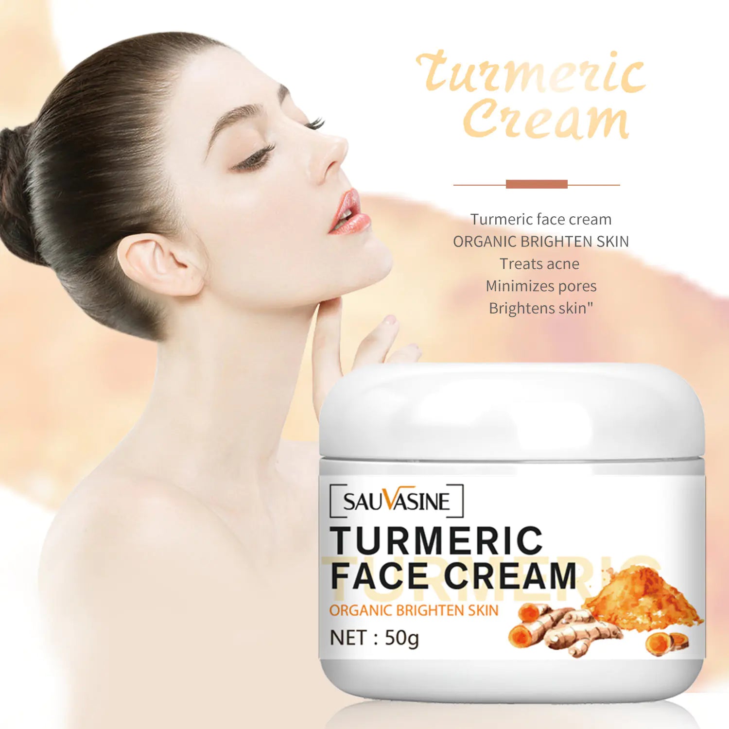 SAUVASINE Turmeric Face Cream 50g for Nourished Skin