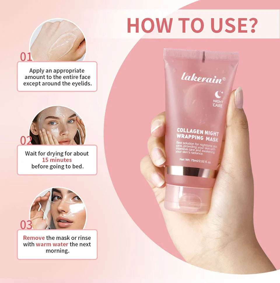 Collagen Tear And Pull Night Cream Facial Mask Hydrating